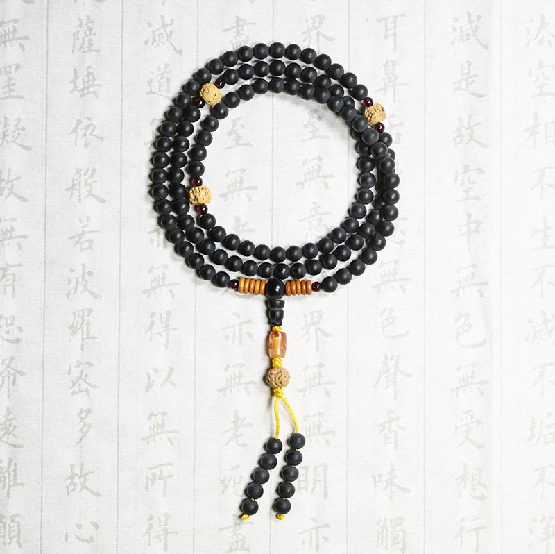 Buddha Stones Tybetańska Mala Cyprysik Bodhi Nasiona Czerwony Agat Bransoletka Lecznicza - Image 3