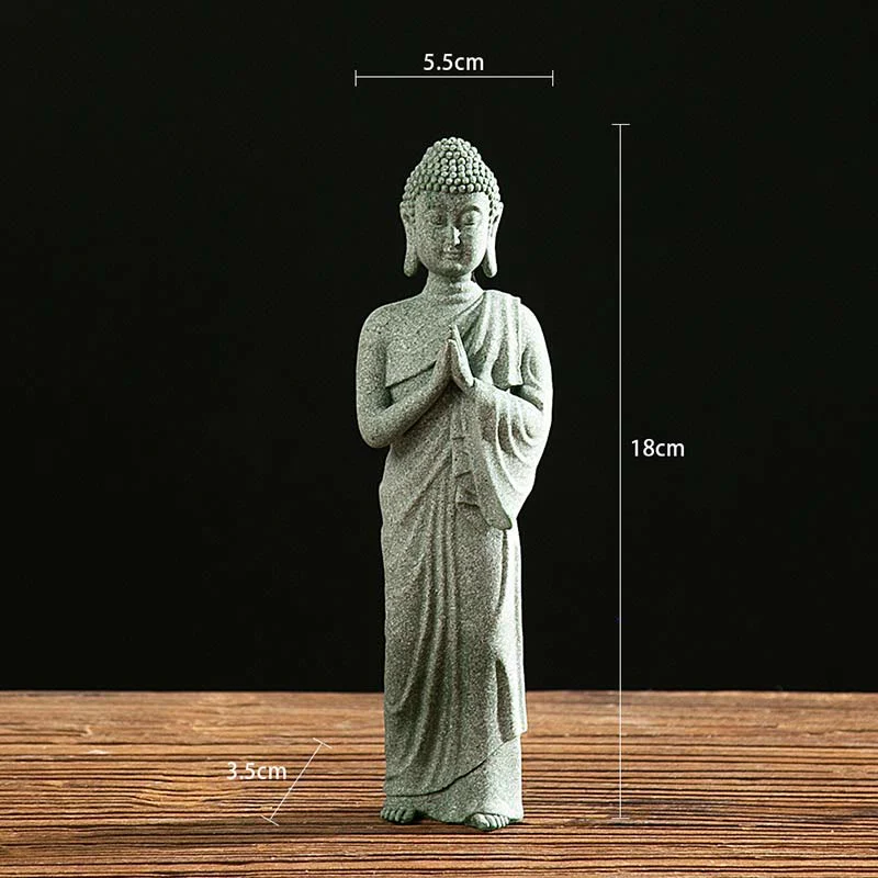 Buddha Stones Tybetańska Medytacja Kontemplacja Budda Spokój Współczucie Statua Figurka Dekoracja - Image 12