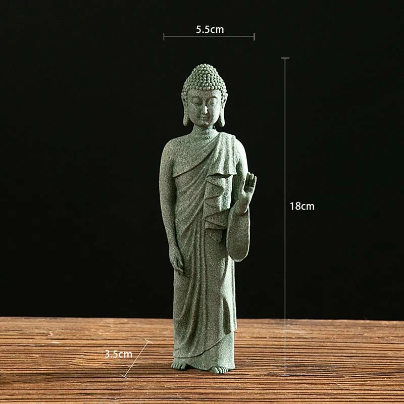 Buddha Stones Tybetańska Medytacja Kontemplacja Budda Spokój Współczucie Statua Figurka Dekoracja - Image 14