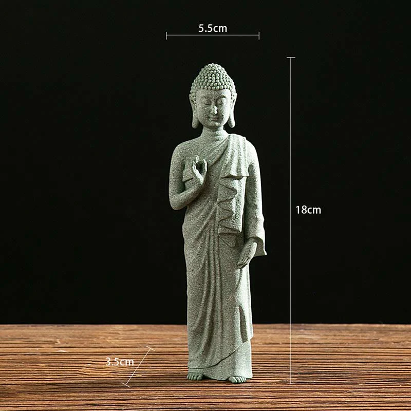 Buddha Stones Tybetańska Medytacja Kontemplacja Budda Spokój Współczucie Statua Figurka Dekoracja - Image 16