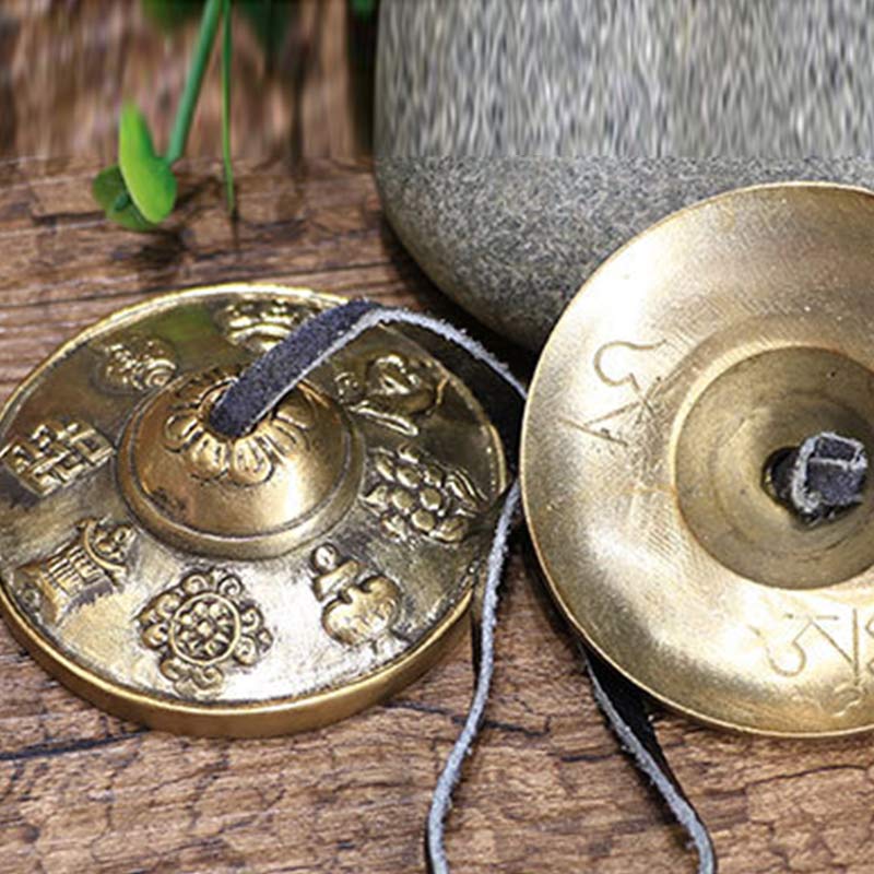 Buddha Stones Tybetański Dzwon Tingsha Sześć Prawdziwych Słów Smok Miedziana Równowaga Dekoracja Z Torbą - Image 12