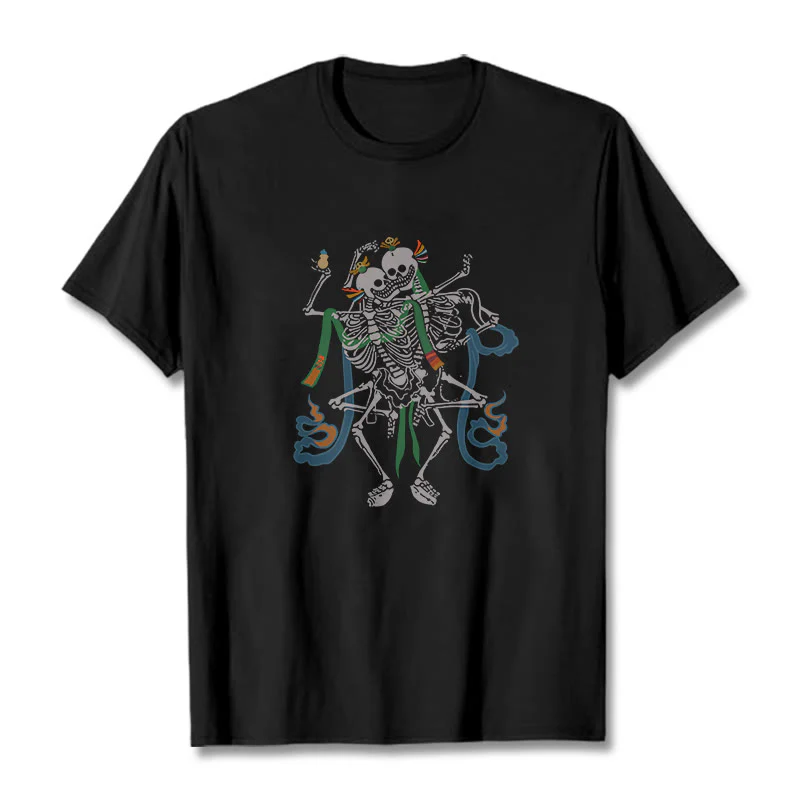 Buddha Stones Tybetański Pan Lasu Zwłok Wzór T-shirt