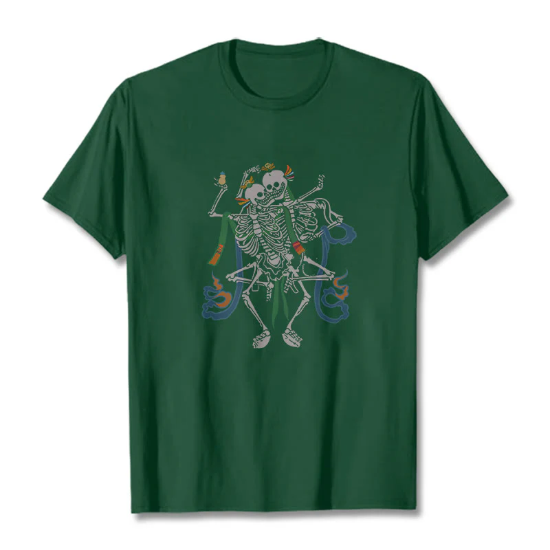 Buddha Stones Tybetański Pan Lasu Zwłok Wzór T-shirt - Image 11