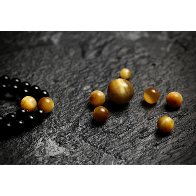 Buddha Stones Tybetańskie 108 Mala Koraliki Czarny Onyks Tygrysie Oko Dziewięć Pałaców Bransoletka Ochronna Bagua - Image 16