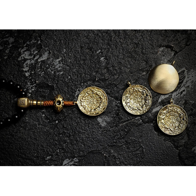 Buddha Stones Tybetańskie 108 Mala Koraliki Czarny Onyks Tygrysie Oko Dziewięć Pałaców Bransoletka Ochronna Bagua - Image 9
