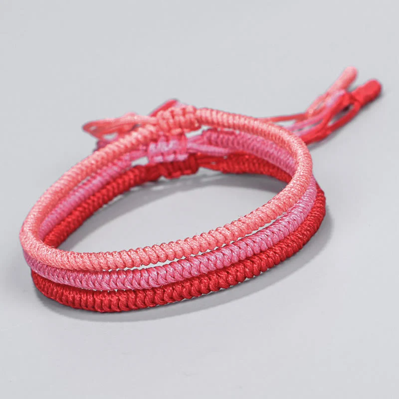 Buddha Stones Tybetańskie 3 sztuki King Kong Knot Protection Braided Bracelet