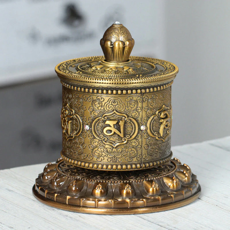 Buddha Stones Tybetańskie Błogosławieństwo Koło Modlitewne Dekoracja Samochodowa - Image 5