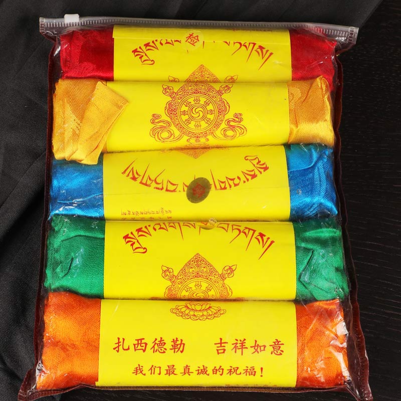 Buddha Stones Tybetańskie Błogosławieństwo Pomyślne 5 Kolorów Żakardowe Dekoracje Khata - Image 15