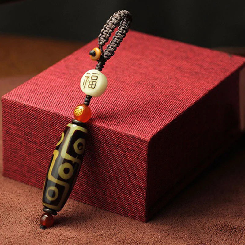 Buddha Stones Tybetańskie Dziewięciooczne Koraliki Dzi Bogactwo Dekoracja - Image 3