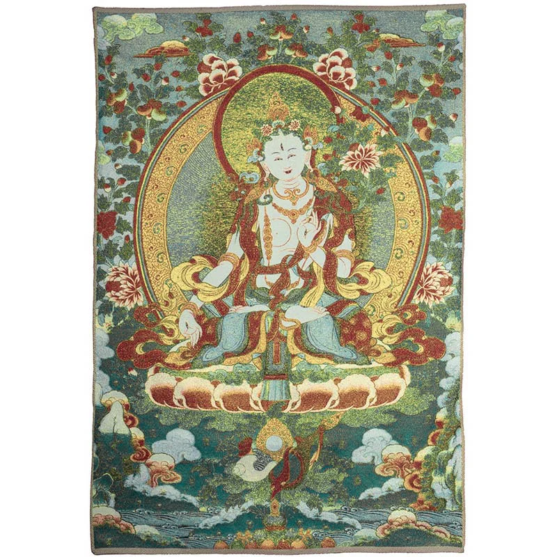 Buddha Stones Tybetańskie Haftowane Białe Tary Thangka Gobelin Ścienny Wiszący Sztuka Ścienna Medytacja Do Wystroju Domu - Image 22