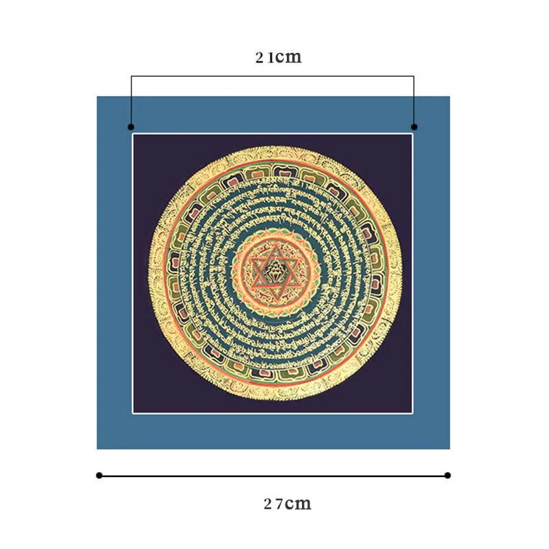 Buddha Stones Tybetańskie Malowanie Thangka Sześć Prawdziwych Słów Pismo Ręcznie Robione Dekoracje Pudełko Niespodzianek (Losowy Styl) - Image 13