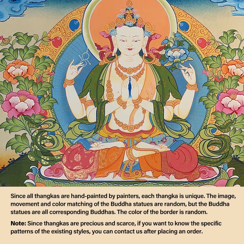 Buddha Stones Tybetańskie Malowanie Thangka Żółty Bóg Bogactwa Zielona Tara Awalokiteśwara Ręcznie Robiona Dekoracja Pudełko Niespodzianek (Losowy Styl) - Image 14