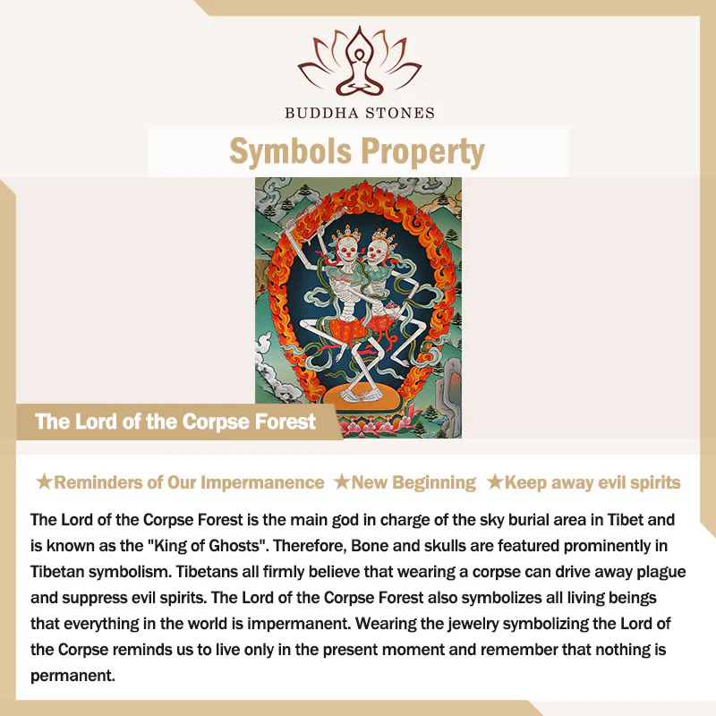 Buddha Stones Tybetańskie Skorupa Kokosa Bransoletka Władca Zwłok Las Pozytywna - Image 8