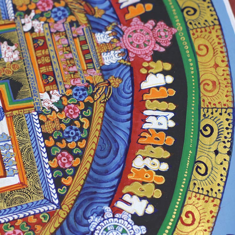 Buddha Stones Tybetańskie Thangka Malowanie Błogosławieństwo Ręcznie Robiona Dekoracja - Image 5