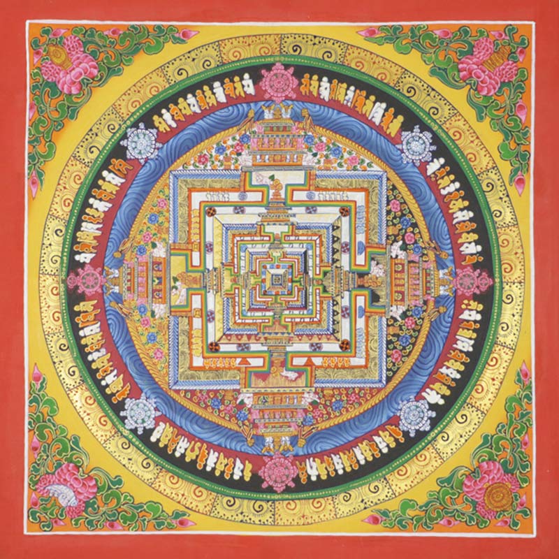 Buddha Stones Tybetańskie Thangka Malowanie Błogosławieństwo Ręcznie Robiona Dekoracja - Image 7