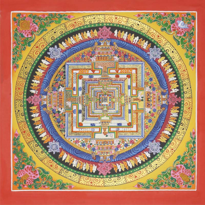 Buddha Stones Tybetańskie Thangka Malowanie Błogosławieństwo Ręcznie Robiona Dekoracja - Image 8