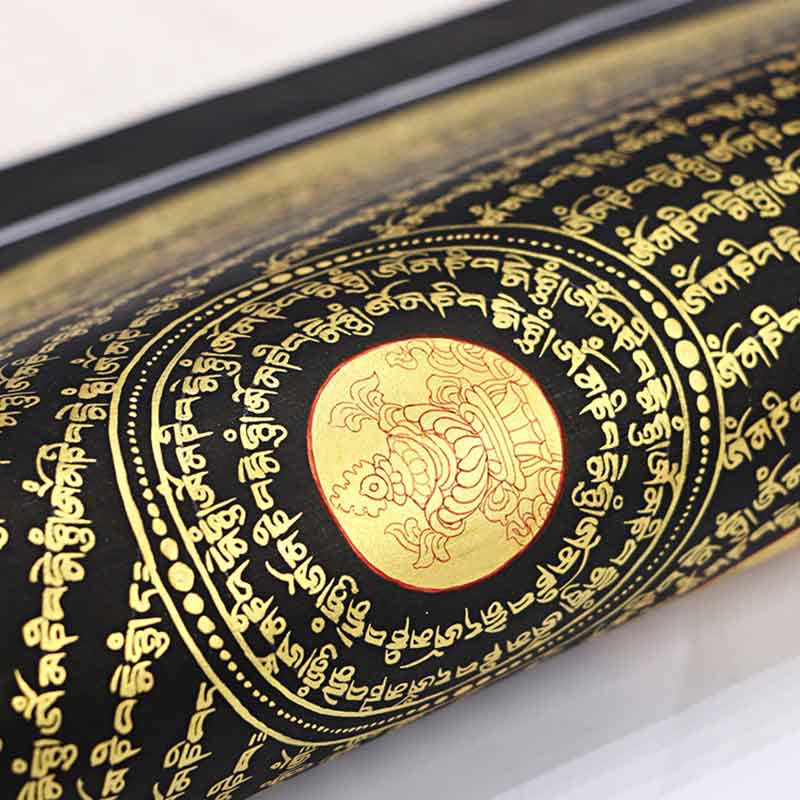 Buddha Stones Tybetańskie Thangka Malowanie Om Mani Padme Hum Pismo Ręcznie Robione Dekoracje (Losowy Styl) - Image 20
