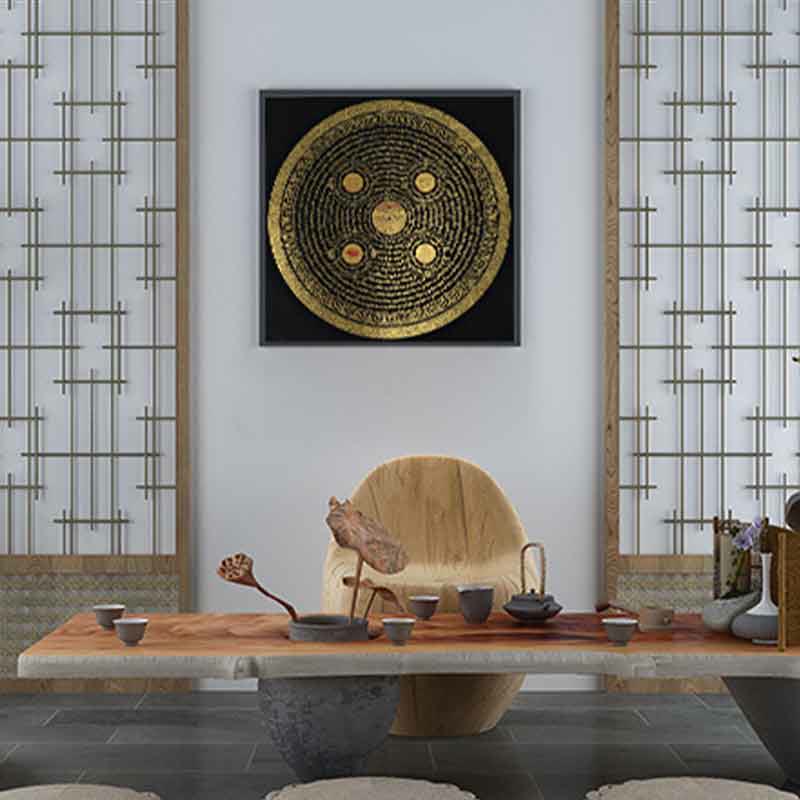 Buddha Stones Tybetańskie Thangka Malowanie Om Mani Padme Hum Pismo Ręcznie Robione Dekoracje (Losowy Styl) - Image 3