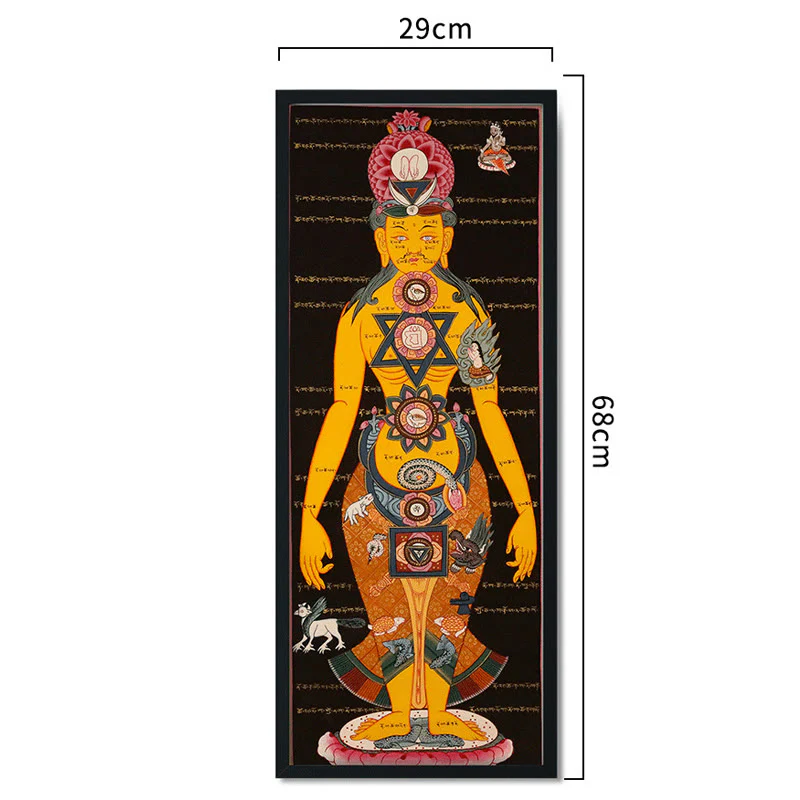 Buddha Stones Tybetańskie Thangka Malowanie Uzdrawiające Ręcznie Robione Dekoracje (Losowy Styl) - Image 6