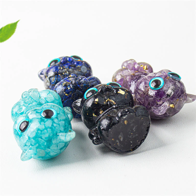 Buddha Stones, słodki kot, lazuryt, lapis lazuli, ametyst, czarny obsydian, kryształ akwamarynu, żywica, pozytywna dekoracja domu - Image 15
