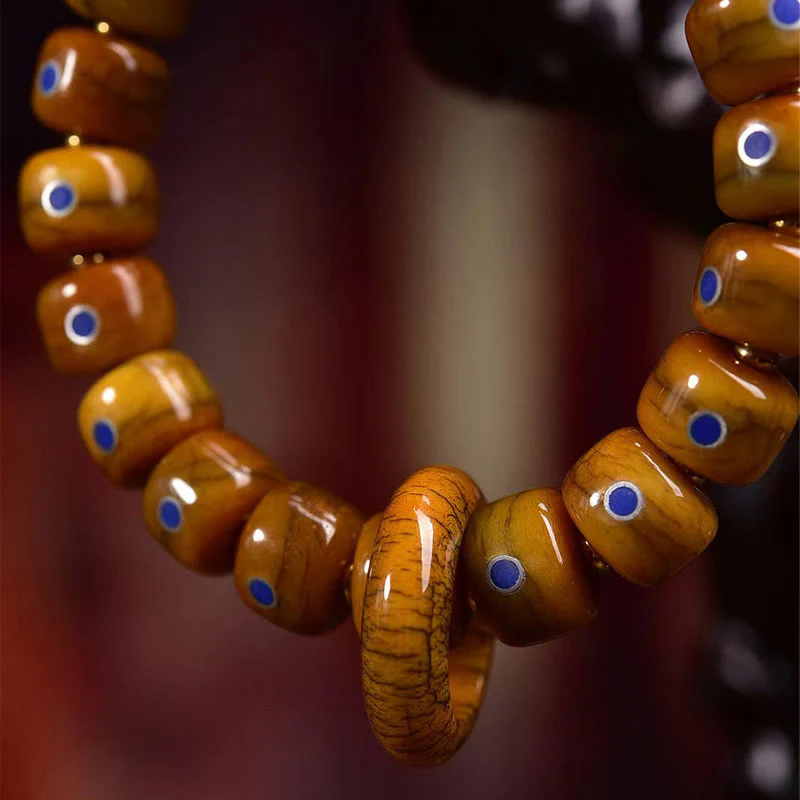 Bransoletka z plecionej liny z koralików z Buddha Stones , lazurytu i lapis lazuli - Image 5