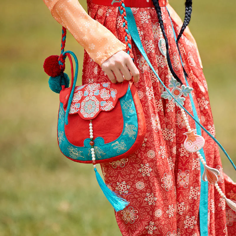 Buddha Stones w stylu etnicznym Su haftowana podróż na zakupy torba na ramię torebka crossbody - Image 3