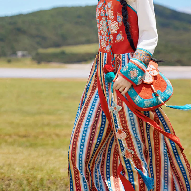 Buddha Stones w stylu etnicznym Su haftowana podróż na zakupy torba na ramię torebka crossbody - Image 9