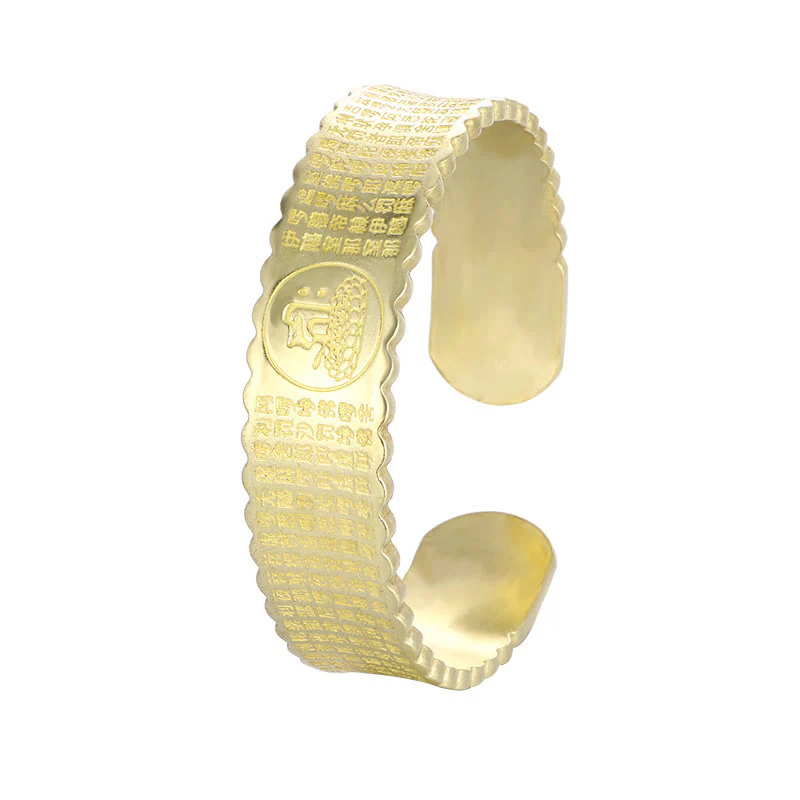 Buddha Stones Wielkie Współczucie Mantra Miedź Mosiądz Szczęście Samoopieka Bransoletka Bangle - Image 7