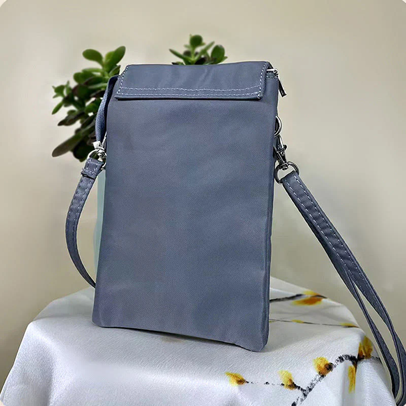 Buddha Stones Wodoodporna Ręcznie Haftowane Kwiaty Lotosu Torba Crossbody Torba Na Ramię Torba Na Telefon Komórkowy - Image 27