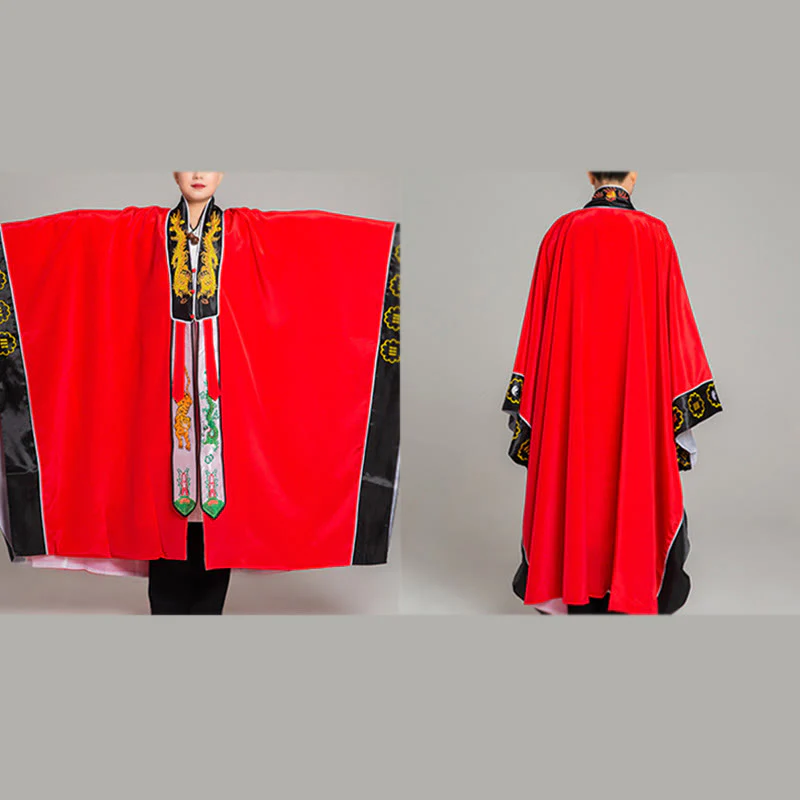 Buddha Stones Wudang Haft Smok Tygrys Długi Szeroki Rękaw Uniseks Taoistyczna Szata Kimono Na Ceremonię Qigong - Image 6