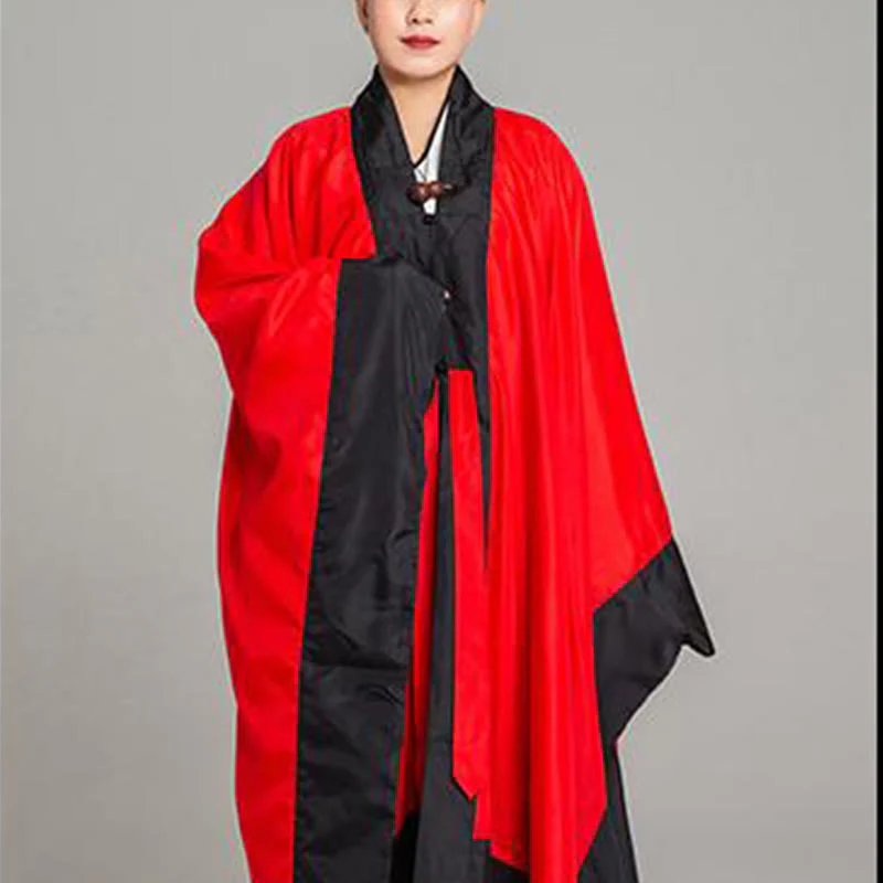 Buddha Stones Wudang Jednokolorowe Długie Szerokie Rękawy Unisex Taoistyczna Szata Kimono Na Ceremonię Qigong Tai Chi - Image 15