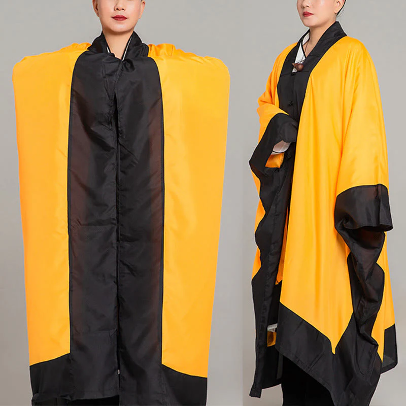 Buddha Stones Wudang Jednokolorowe Długie Szerokie Rękawy Unisex Taoistyczna Szata Kimono Na Ceremonię Qigong Tai Chi - Image 5