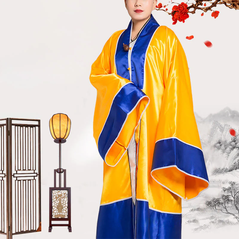Buddha Stones Wudang Żuraw Haft Długi Szeroki Rękaw Uniseks Taoistyczna Szata Kimono Na Ceremonię Qigong Tai Chi - Image 13