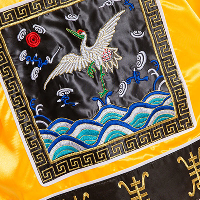 Buddha Stones Wudang Żuraw Haft Długi Szeroki Rękaw Uniseks Taoistyczna Szata Kimono Na Ceremonię Qigong Tai Chi - Image 17