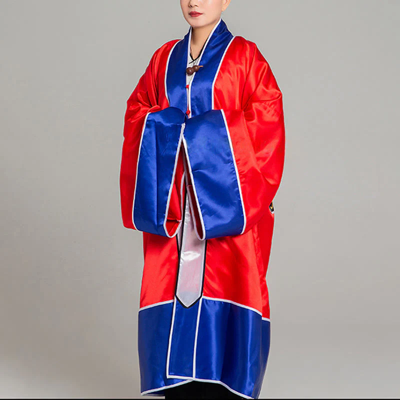 Buddha Stones Wudang Żuraw Haft Długi Szeroki Rękaw Uniseks Taoistyczna Szata Kimono Na Ceremonię Qigong Tai Chi - Image 5