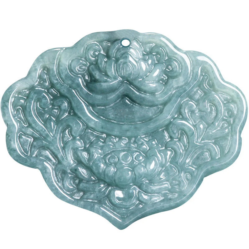 Buddha Stones Wzór Lotosu Rzeźbiony Jadeit Obfitość Dobrobyt Naszyjnik Wisiorek Lina - Image 10