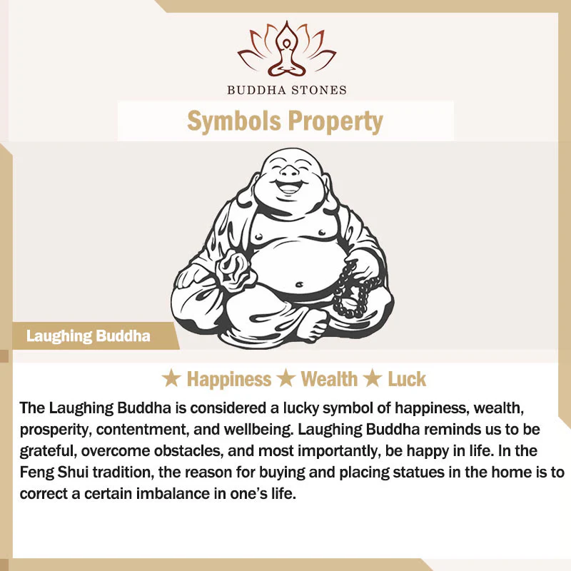 Buddha Stones ze wzorem Śmiejącego się Buddy, czarne szkło obsydianowe, wypełnienie - Image 6
