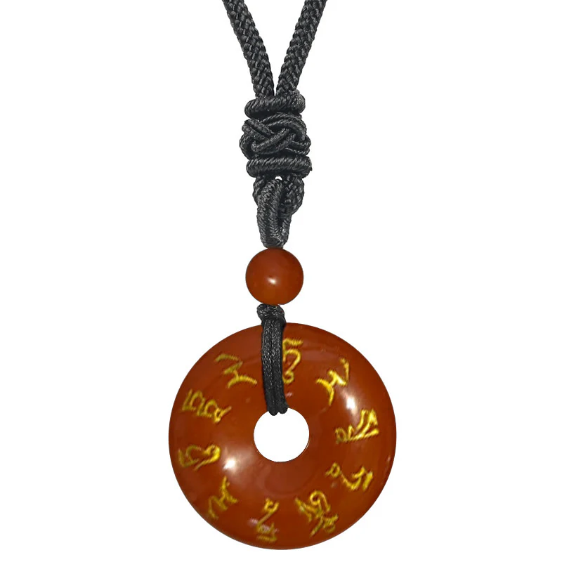 Buddha Stones Zielona Tara Mantra Naturalny Różnorodny Kryształ Czarny Obsydian Spełnienie Naszyjnik Wisiorek - Image 8