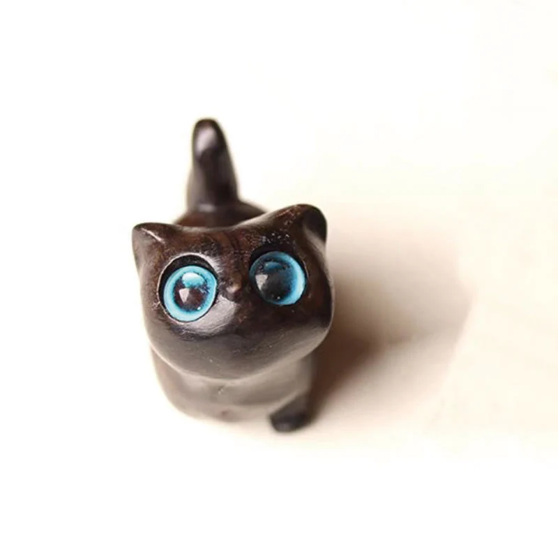 Buddha Stones Zielone drzewo sandałowe Drewno hebanowe Drzewo sandałowe Małe liście Czerwone drzewo sandałowe Miniaturowa dekoracja pokoju Lucky Cat - Image 10