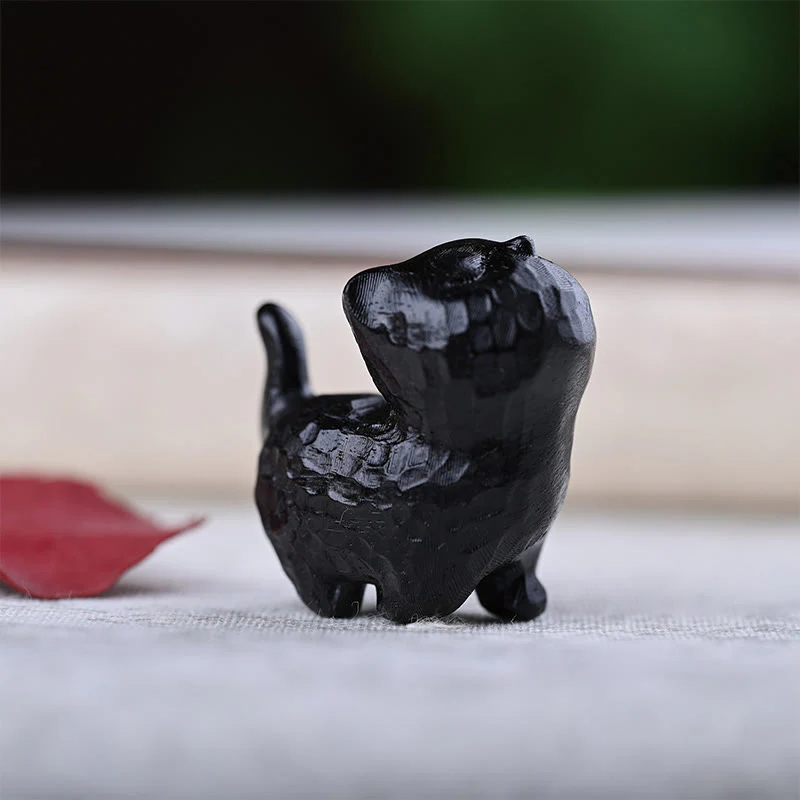Buddha Stones Zielone drzewo sandałowe Drewno hebanowe Drzewo sandałowe Małe liście Czerwone drzewo sandałowe Miniaturowa dekoracja pokoju Lucky Cat - Image 22