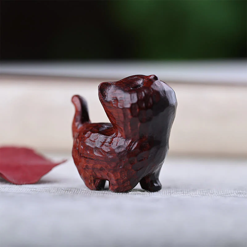 Buddha Stones Zielone drzewo sandałowe Drewno hebanowe Drzewo sandałowe Małe liście Czerwone drzewo sandałowe Miniaturowa dekoracja pokoju Lucky Cat - Image 23