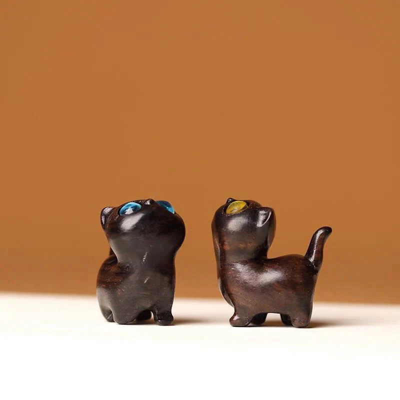 Buddha Stones Zielone drzewo sandałowe Drewno hebanowe Drzewo sandałowe Małe liście Czerwone drzewo sandałowe Miniaturowa dekoracja pokoju Lucky Cat - Image 34