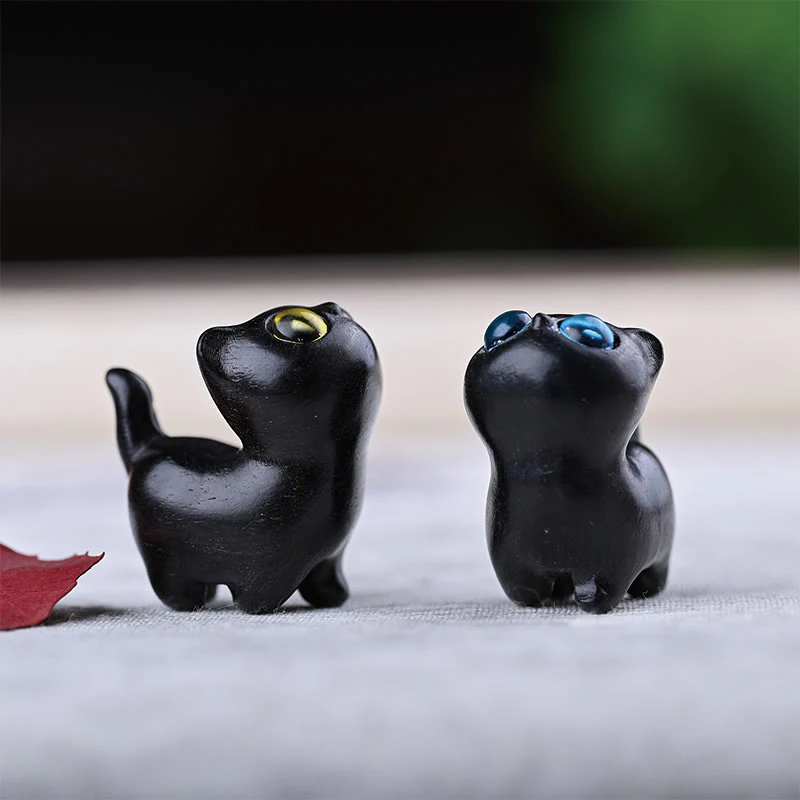 Buddha Stones Zielone drzewo sandałowe Drewno hebanowe Drzewo sandałowe Małe liście Czerwone drzewo sandałowe Miniaturowa dekoracja pokoju Lucky Cat - Image 36