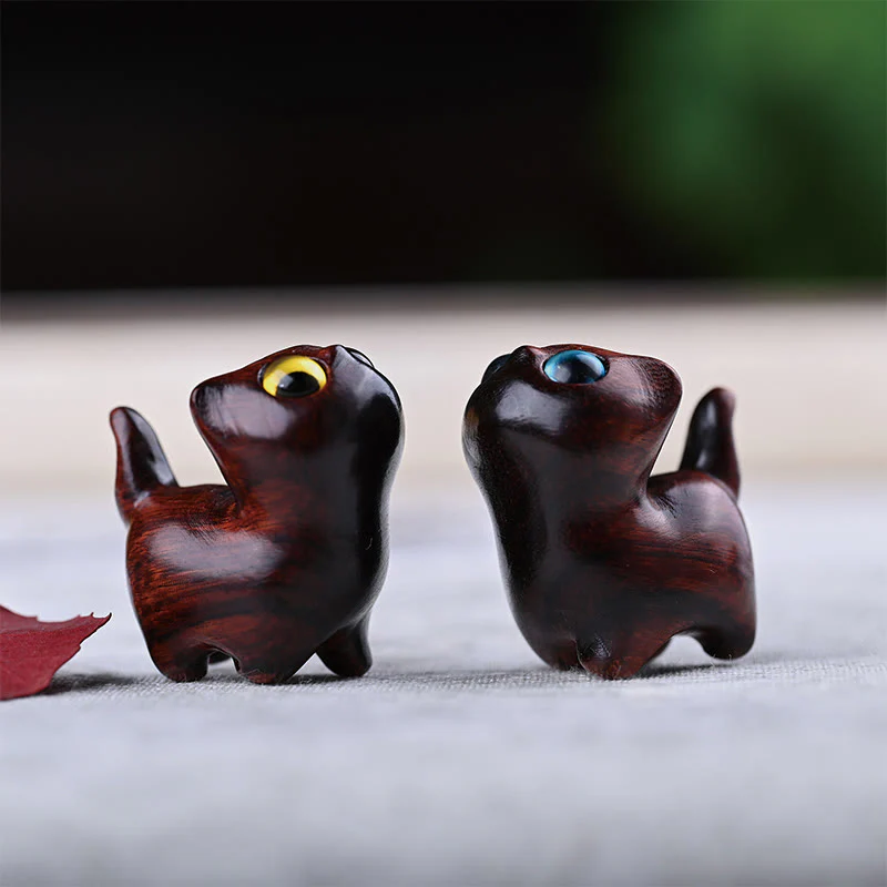Buddha Stones Zielone drzewo sandałowe Drewno hebanowe Drzewo sandałowe Małe liście Czerwone drzewo sandałowe Miniaturowa dekoracja pokoju Lucky Cat - Image 37