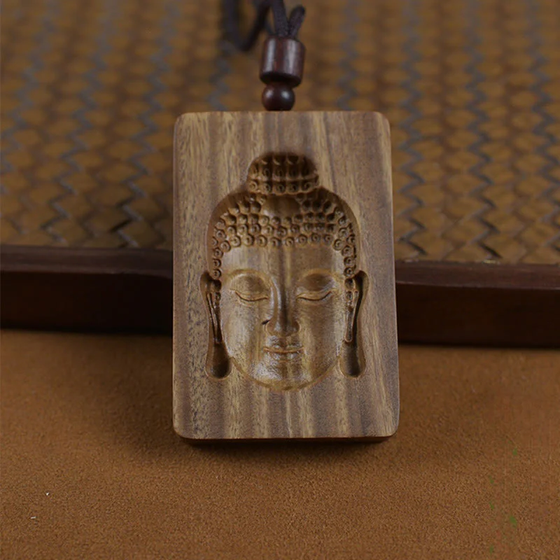 Buddha Stones Zielone Drzewo Sandałowe Symbol Buddy Pozytywny Naszyjnik Wisiorek - Image 2