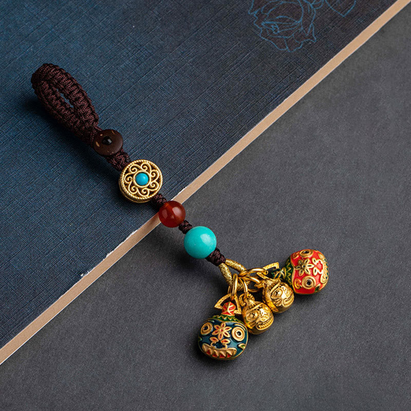 Buddha Stones Złoto Połykanie Bestii Rodzina Szczęście Samochód Brelok Telefon Wiszący Dekoracja - Image 16