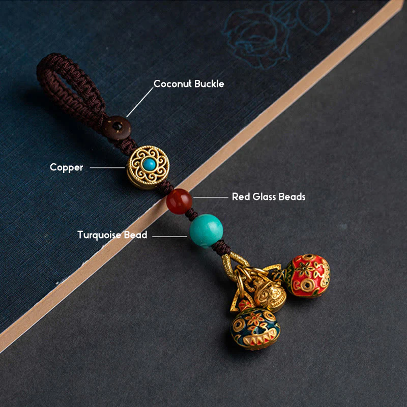 Buddha Stones Złoto Połykanie Bestii Rodzina Szczęście Samochód Brelok Telefon Wiszący Dekoracja - Image 6