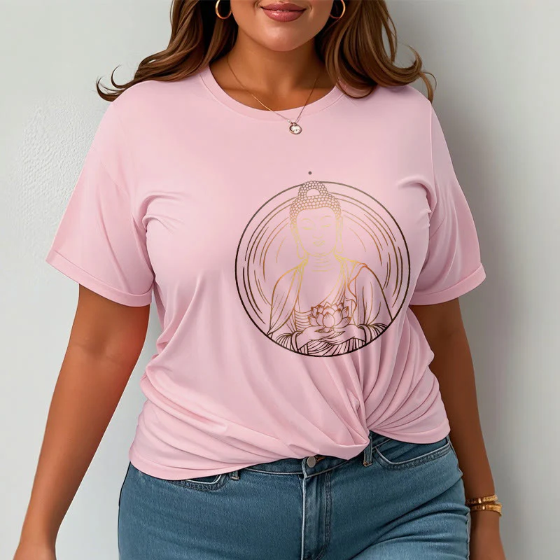 Buddha Stones Złoty Budda Trzymający Kwiat Lotosu Koszulka T-shirt - Image 14