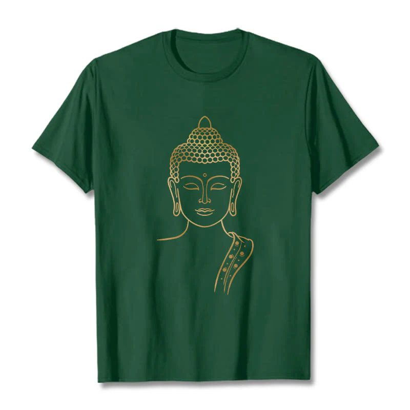 Buddha Stones Złoty Budda w Głębokiej Medytacji Koszulka T-shirt