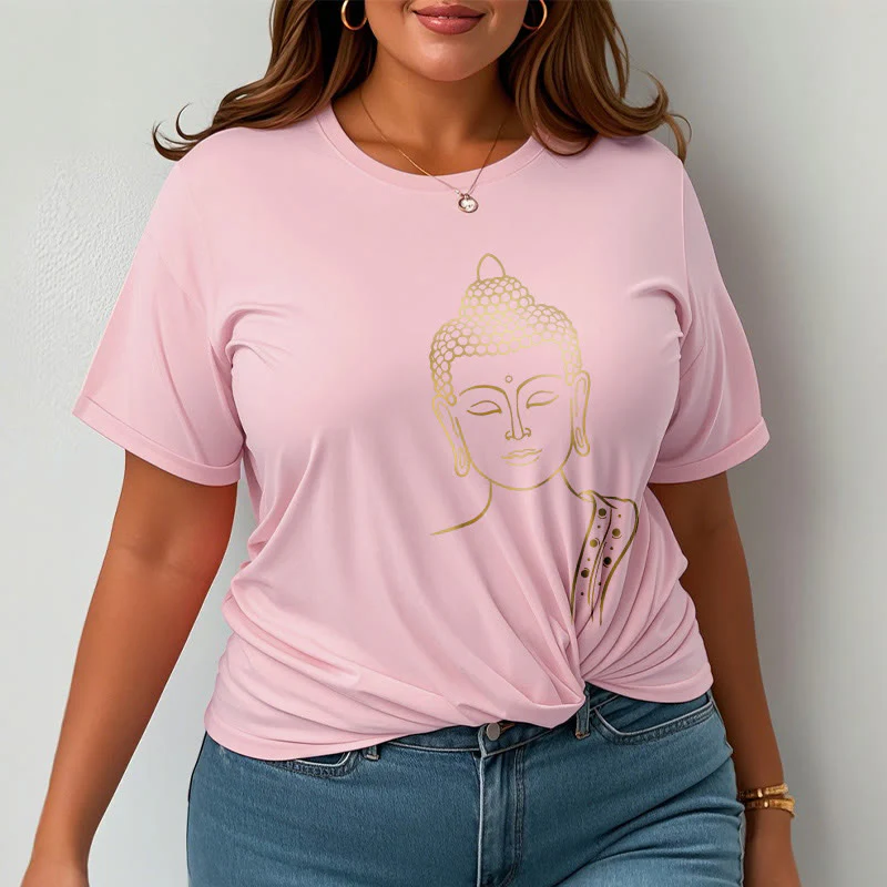 Buddha Stones Złoty Budda w Głębokiej Medytacji Koszulka T-shirt - Image 14